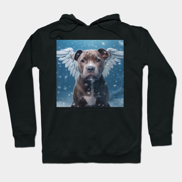 Staffy With Wings Hoodie by Enchanted Reverie